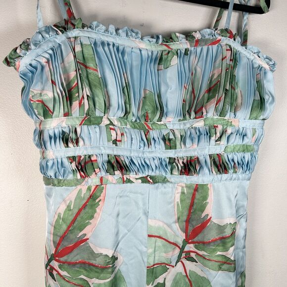 NWT Anthropologie Hutch Ruched Jumpsuit Size 0 Tropical Beach Boho Wide Leg $198 - Picture 6 of 14